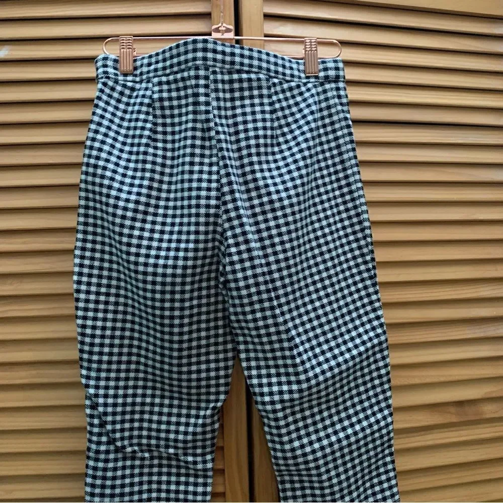 Free People Black and White High Rise Pants size 2